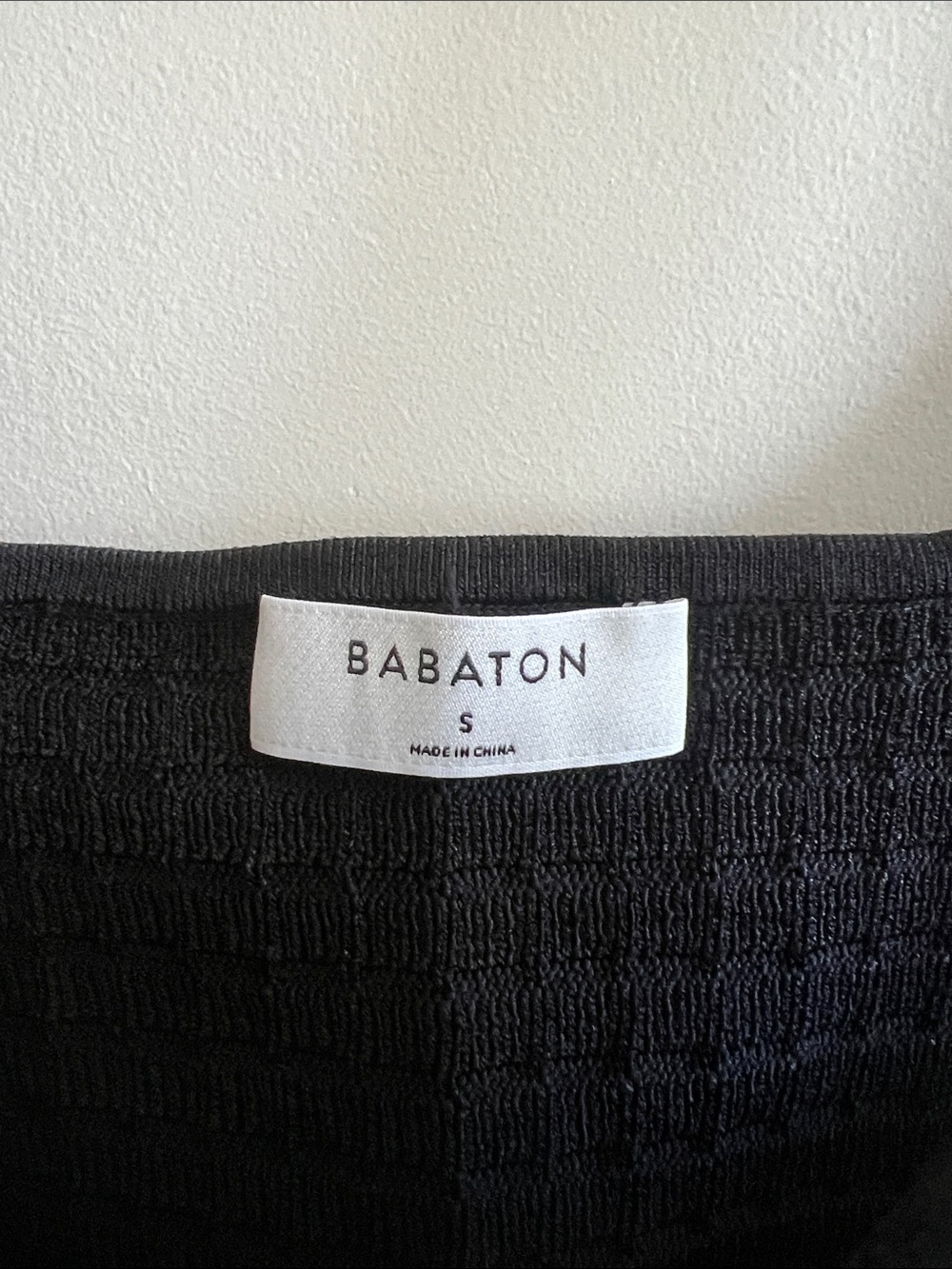 Babaton Black Knit Cropped Tank with Pearl Buttons - Picture 3 of 3